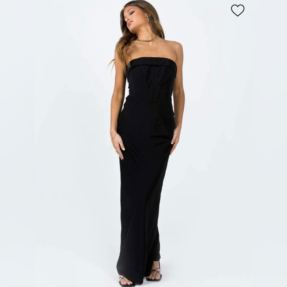 Princess Polly Lana Black Maxi Dress, Size 4